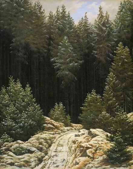 Première neige — Caspar David Friedrich