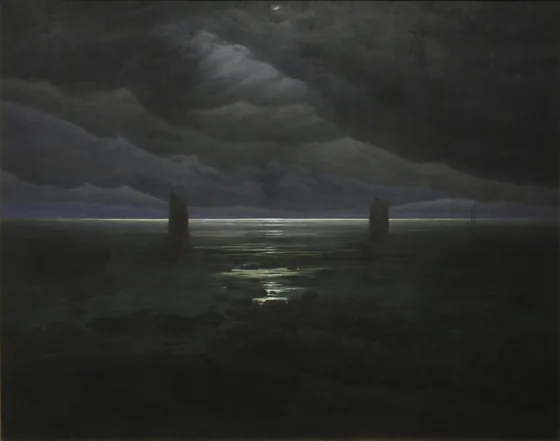 Rivage au clair de lune — Caspar David Friedrich