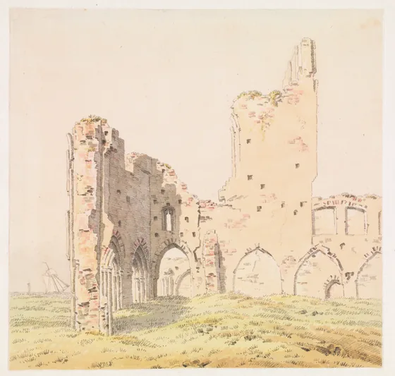 La ruine de l'abbaye d'Eldena près de Greifswald, en Poméranie suédoise — Caspar David Friedrich
