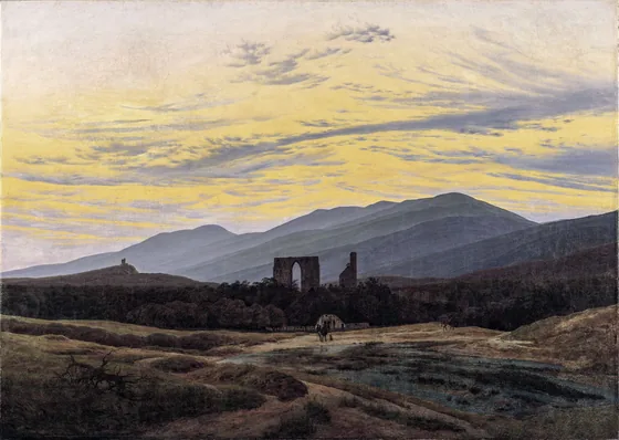 Ruines du monastère d'Eldena dans le massif des Géants — Caspar David Friedrich