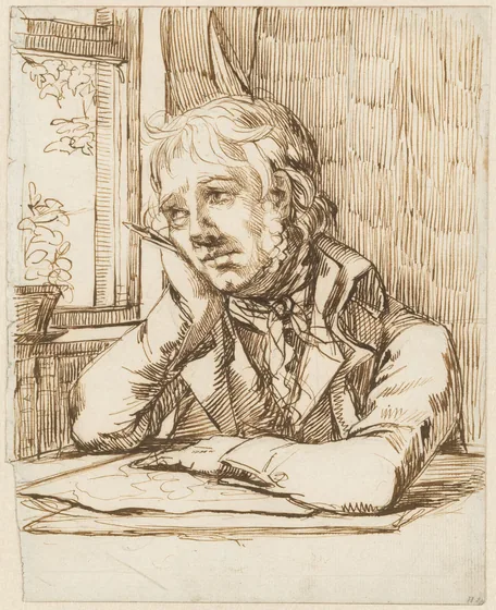 Autoportrait au bras appuyé — Caspar David Friedrich