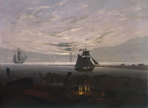 Soir sur plage de la Baltique — Caspar David Friedrich