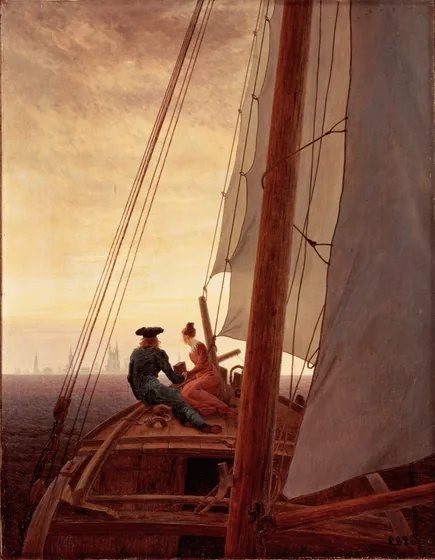 Sur le voilier — Caspar David Friedrich