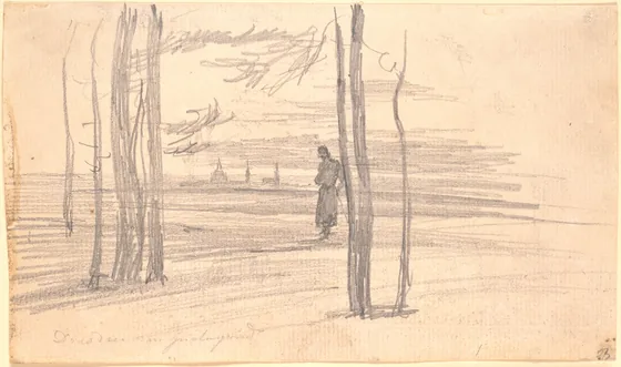 Vue de Dresde — Caspar David Friedrich