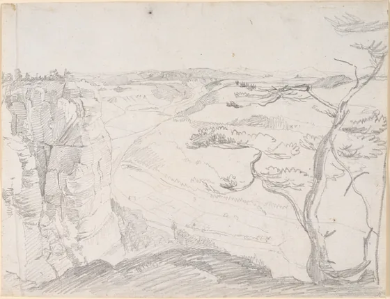Vue de l'Elbe depuis le Lilienstein vers Schandau — Caspar David Friedrich