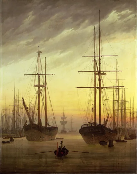 Vue d'un port — Caspar David Friedrich