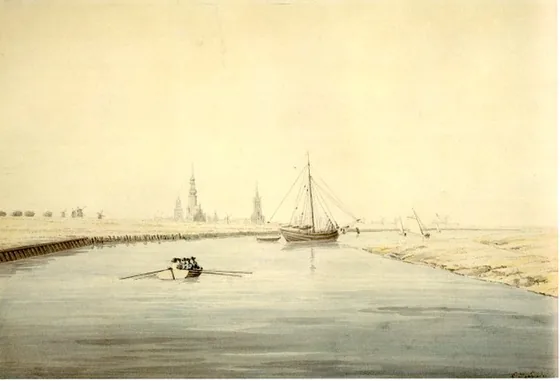 Vue de Greifswald depuis l'Est — Caspar David Friedrich