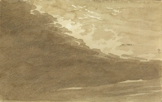 Étude de nuages au clair de lune — Caspar David Friedrich