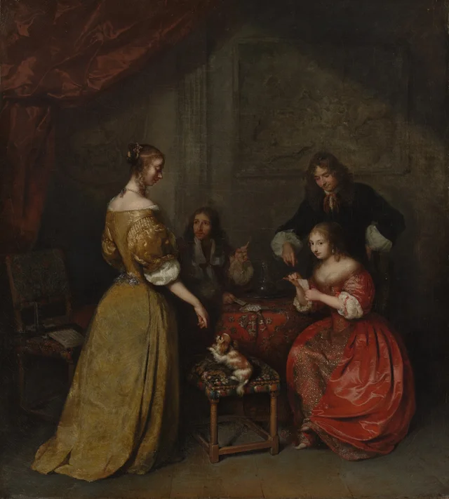La partida de cartas, Caspar Netscher