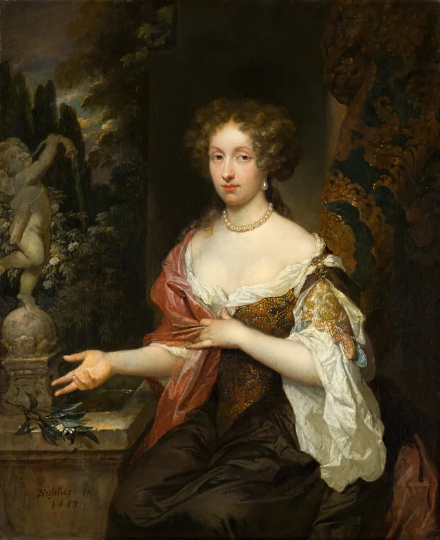 Portrait of Maria Timmers (1658-1753), Caspar Netscher