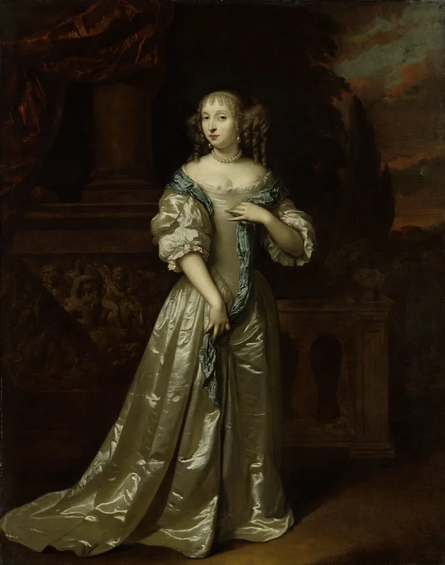 Portrait of Philippina Staunton, Wife of Roelof van Arkel (1632-1709), lord of Broeckhuijsen, Caspar Netscher