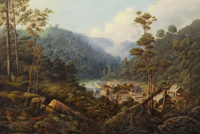 Serraria na floresta, Whatipu, Charles Blomfield
