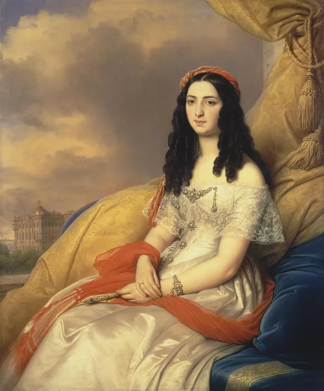 Retrato de la condesa d'Ash, Charles de Steuben