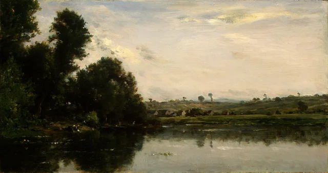 Washerwomen at the Oise River near Valmondois, Charles-François Daubigny