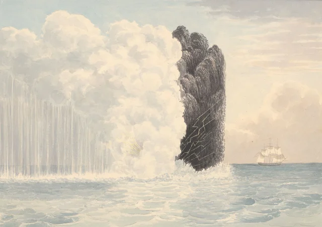 Eruption of the Volcanic Island Sabrina, Charles Hamilton Smith