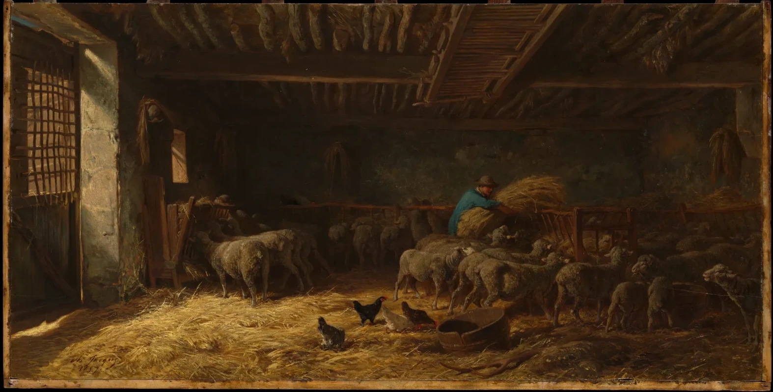 The Sheepfold, Charles Jacque