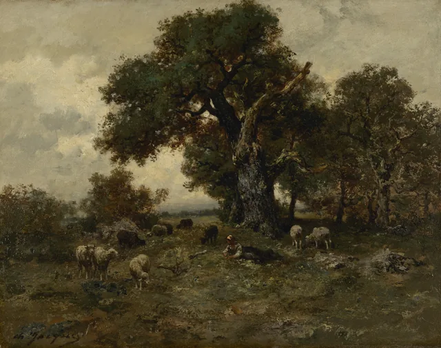 Paysage avec moutons, Charles Jacque