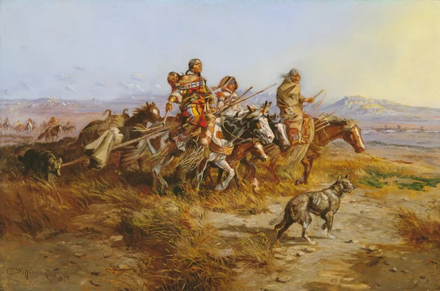 Indian Women Moving, Charles Marion Russell