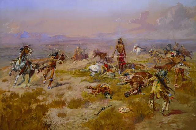 The Death Song of Lone Wolf, Charles Marion Russell