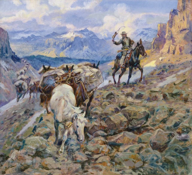 When Mules Wear Diamonds, Charles Marion Russell