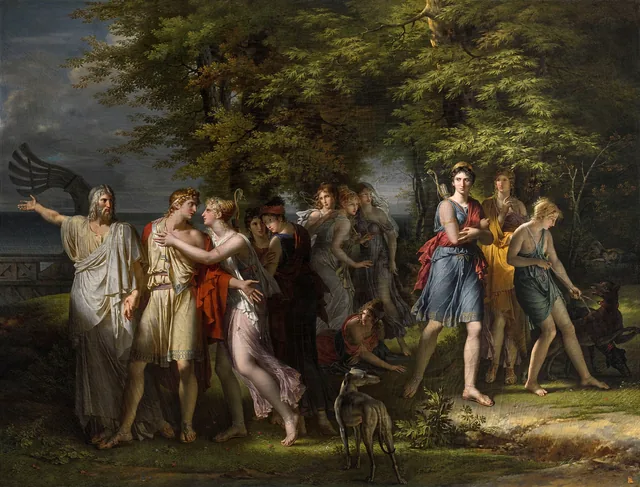 Les Adieux de Télémaque et d'Eucharis, Charles Meynier