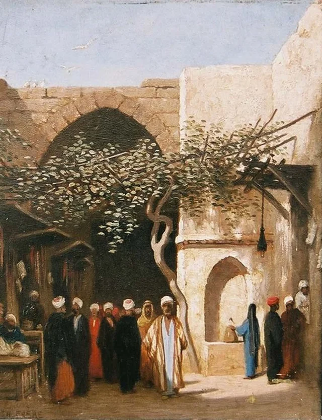 Entrada de bazar em Damasco (Síria), Charles-Théodore Frère