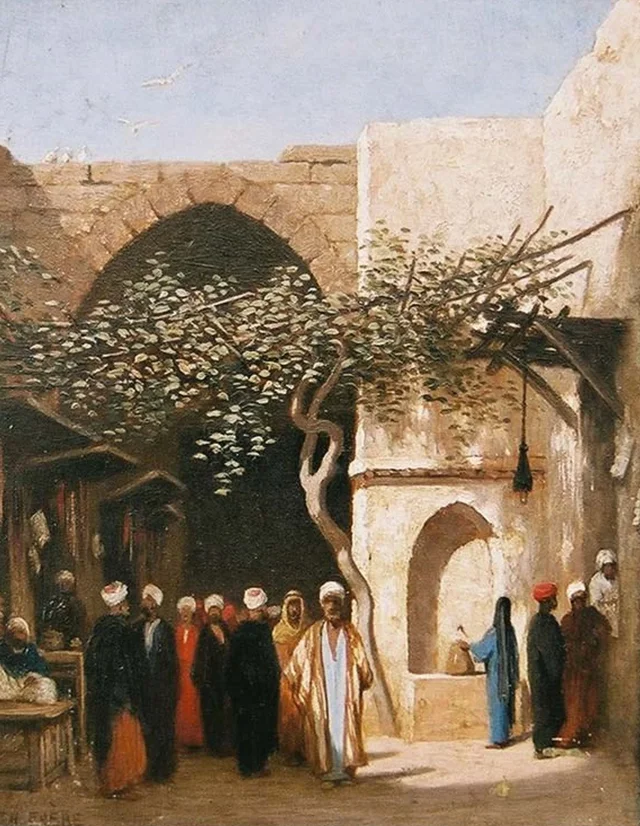 Entrada de un bazar en Damasco (Siria), Charles-Théodore Frère