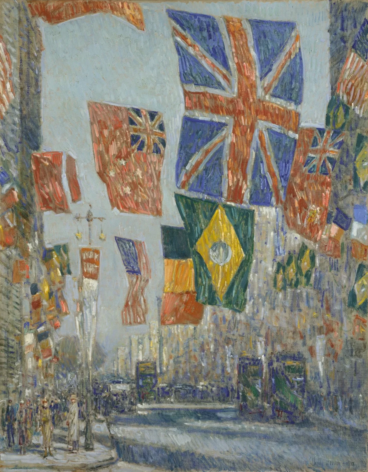 Avenue of the Allies, Great Britain, 1918, Childe Hassam