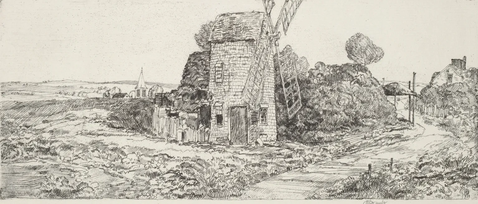 Um moinho de vento de Long Island, Childe Hassam