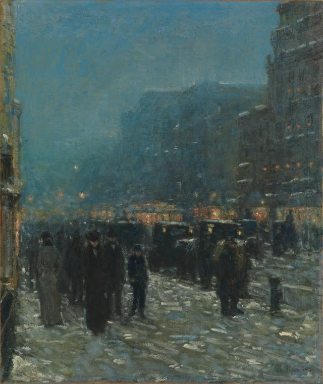 Broadway et la 42e Rue, Childe Hassam