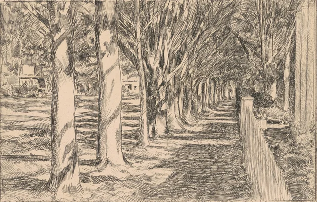 Easthampton, a calçada, Childe Hassam