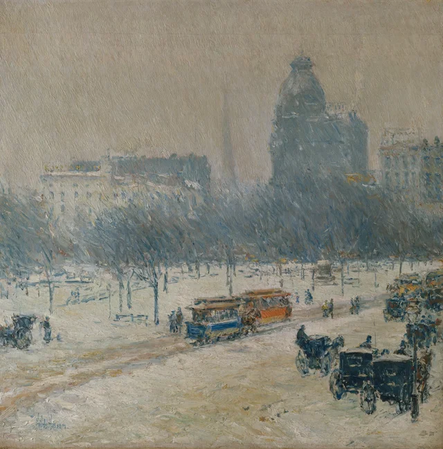 Hiver à Union Square, Childe Hassam