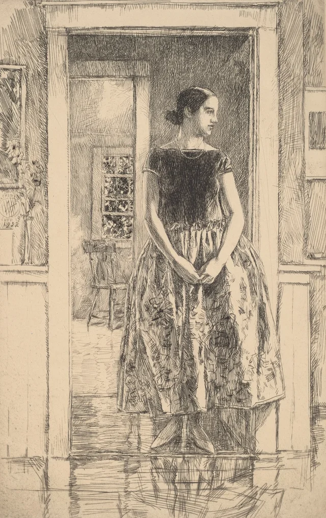 Girl in a Modern Gown, Childe Hassam