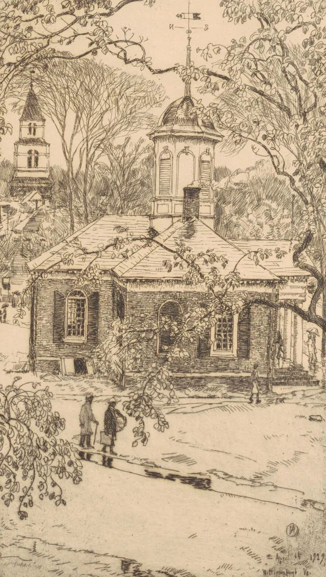 Día de lluvia, Williamsburg, Virginia