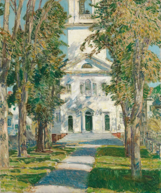 La iglesia de Gloucester, Childe Hassam