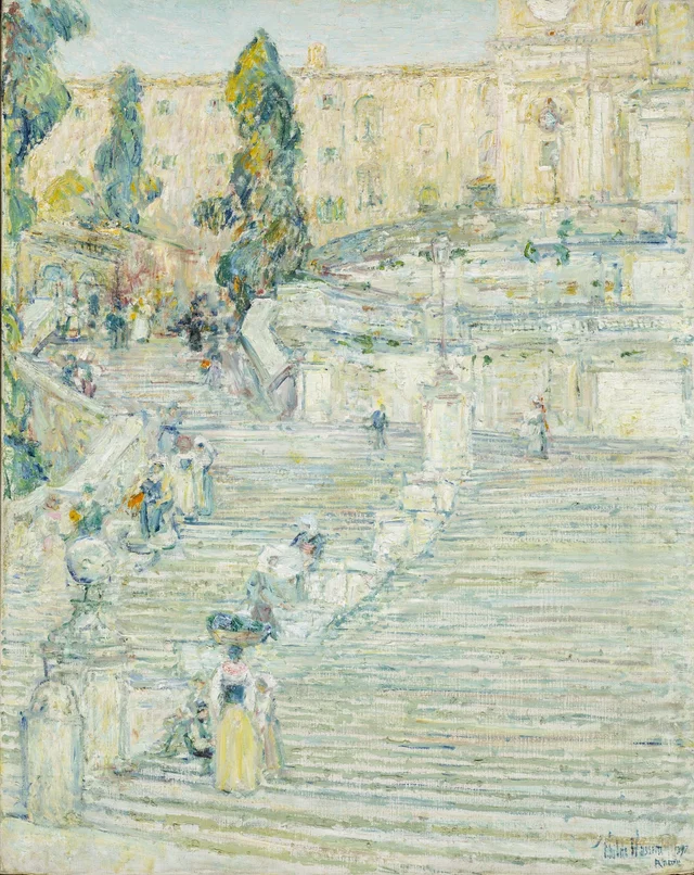 La Escalinata de España, Roma, Childe Hassam