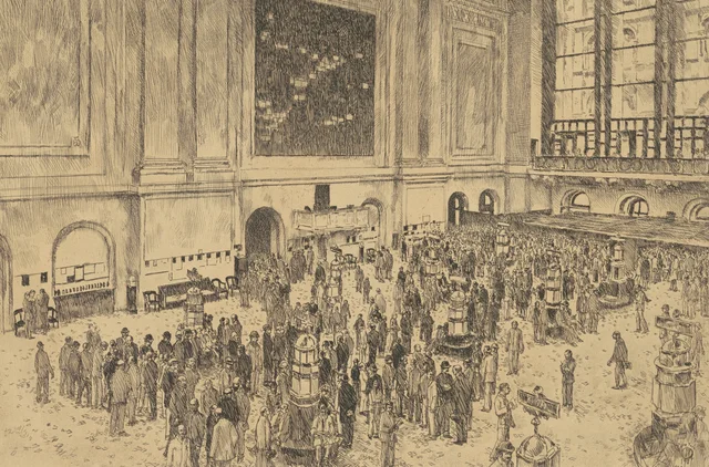 La Salle de la Bourse, Childe Hassam