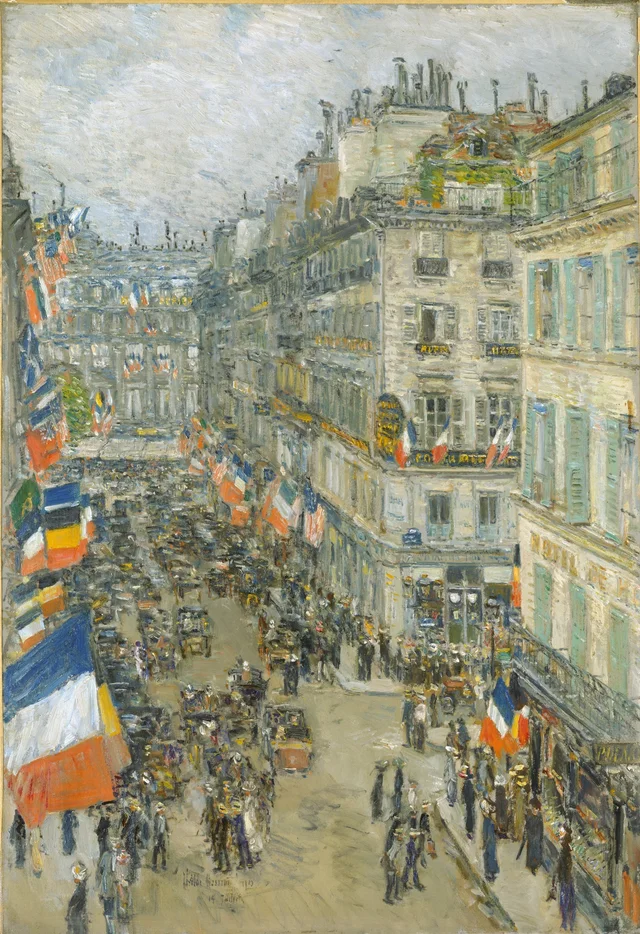 El 14 de julio, calle Daunou, 1910, Childe Hassam