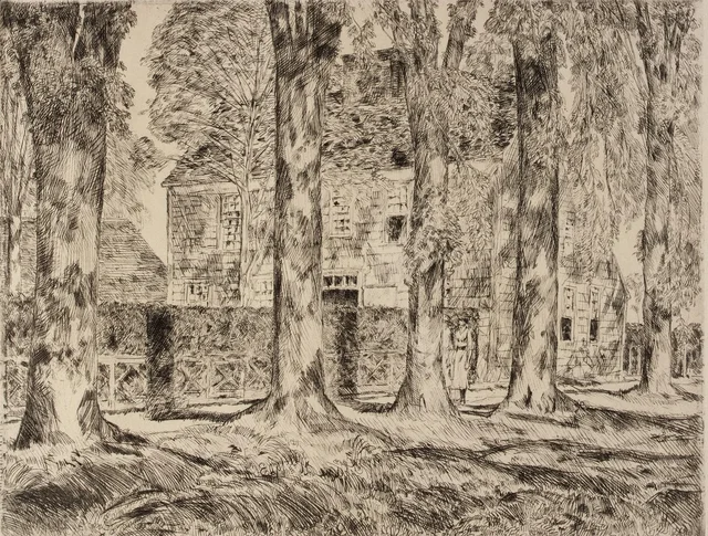 Les Ormes du village, Easthampton, Childe Hassam