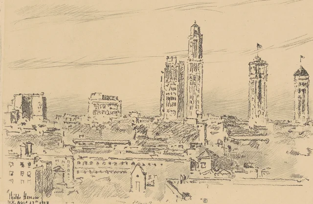 Skyline de New York, immeubles clairs