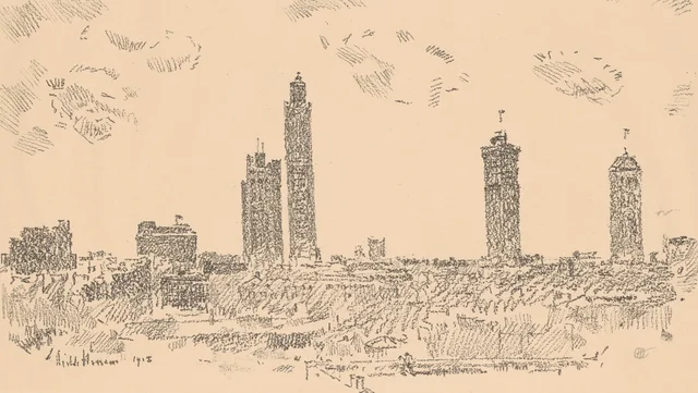 New York Sky Line, Dark Buildings