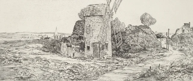 Un molino de viento de Long Island