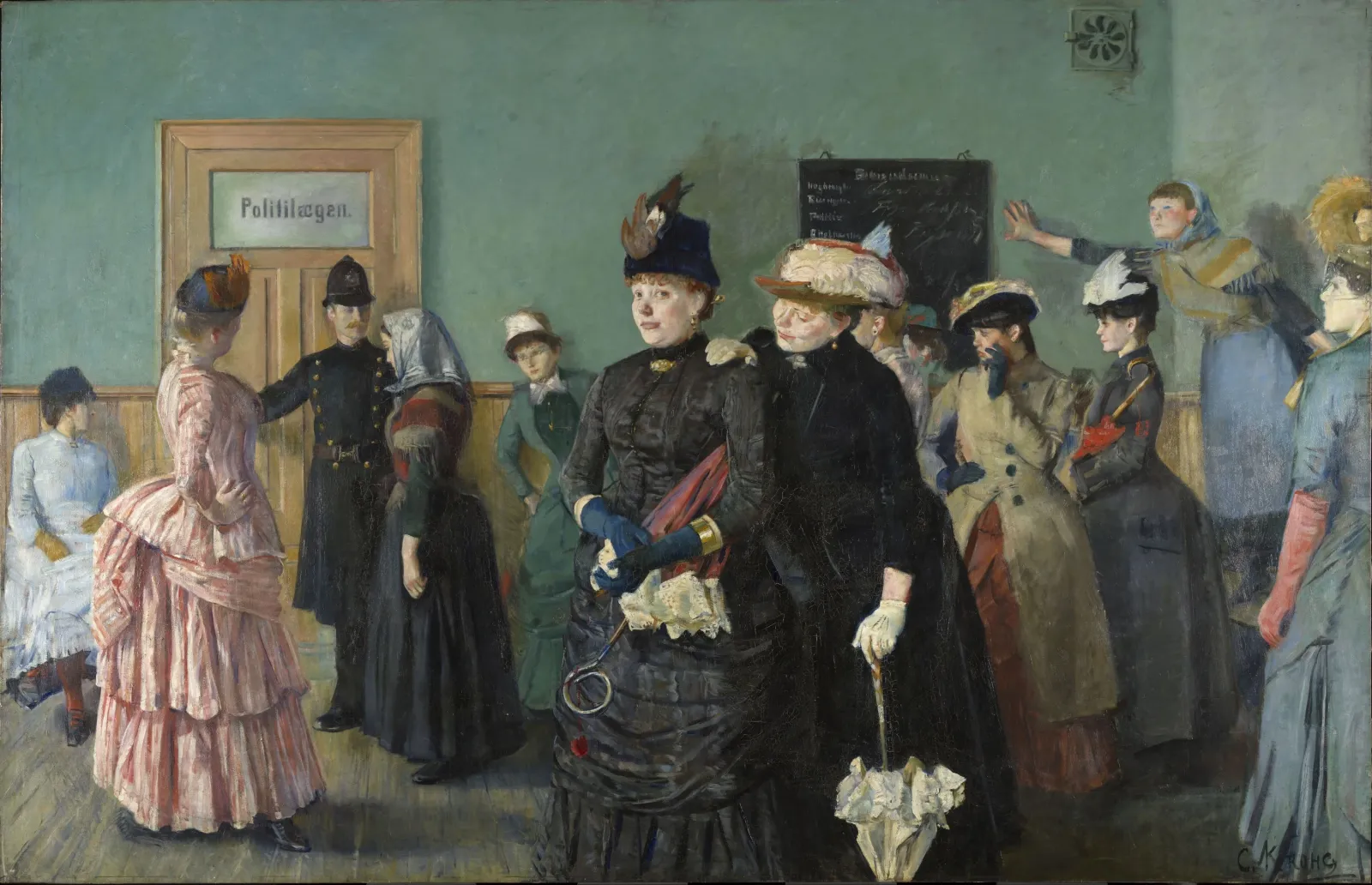 Albertine dans la salle d'attente du médecin de police, Christian Krohg