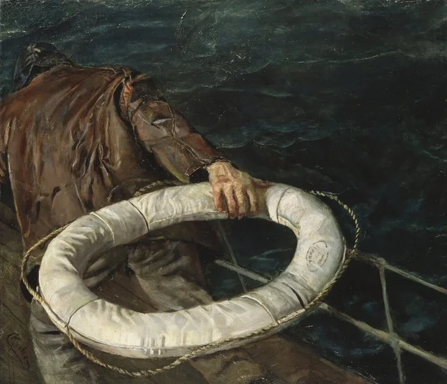 Hombre al agua, Christian Krohg