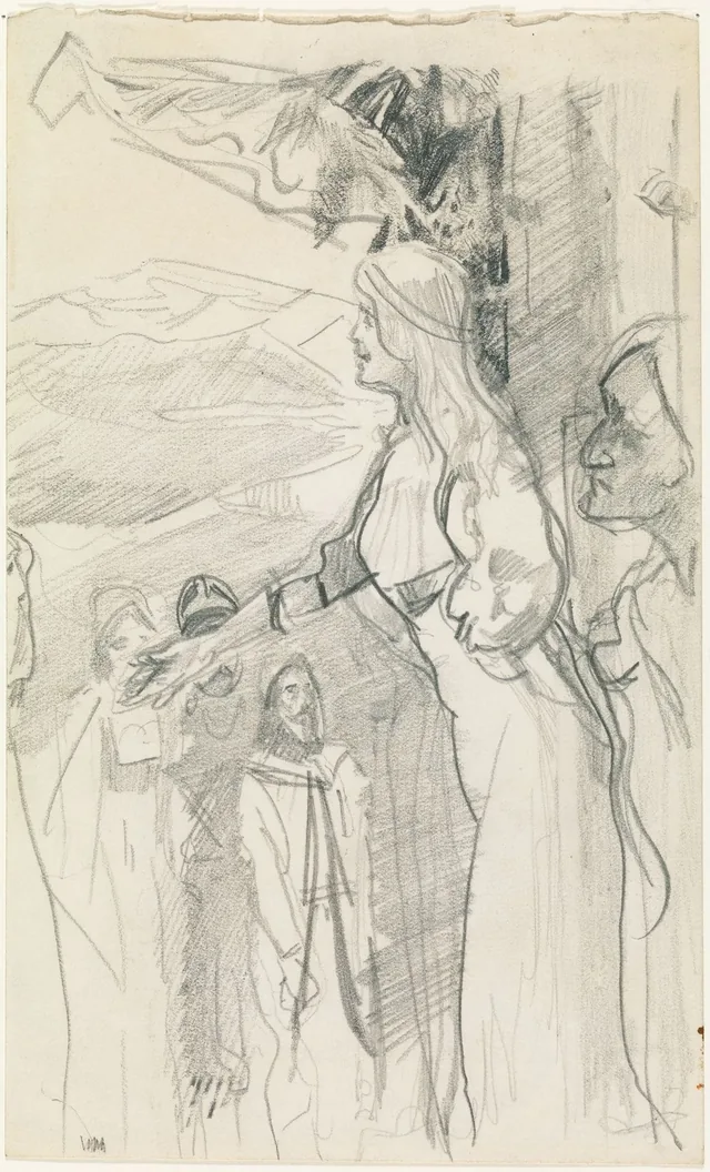 スノッリ・ストゥルルソン『ノルウェー王朝史』の「美髪王ハーラルのサガ」の挿絵の異案