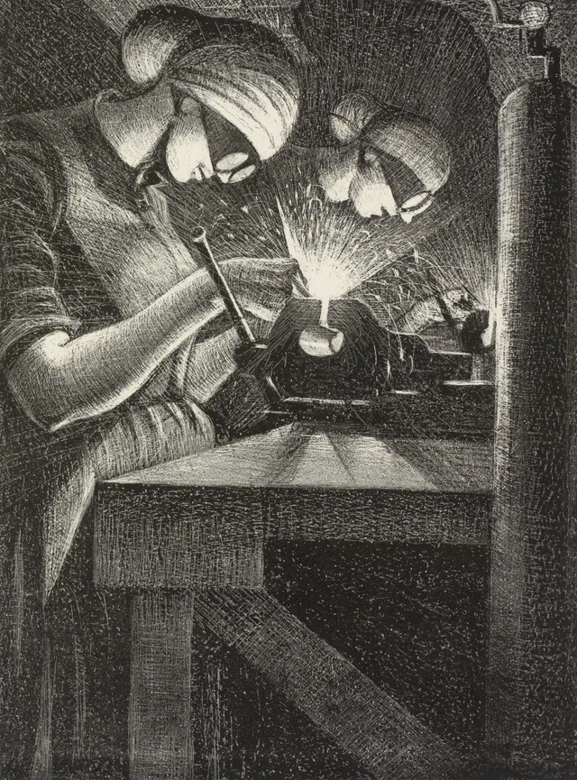 La soldadora de acetileno, Christopher Richard Wynne Nevinson