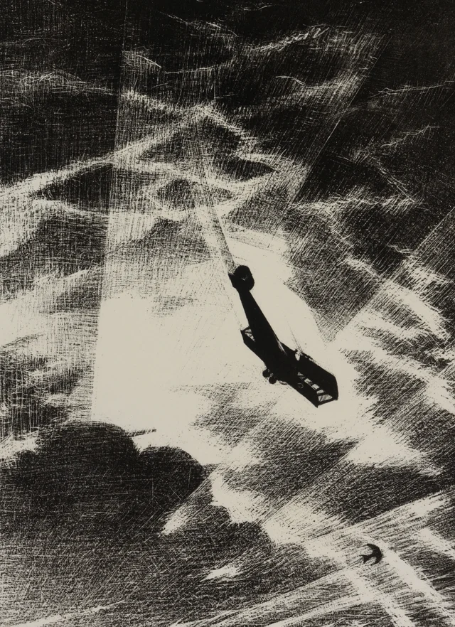 En picado sobre un Taube, Christopher Richard Wynne Nevinson