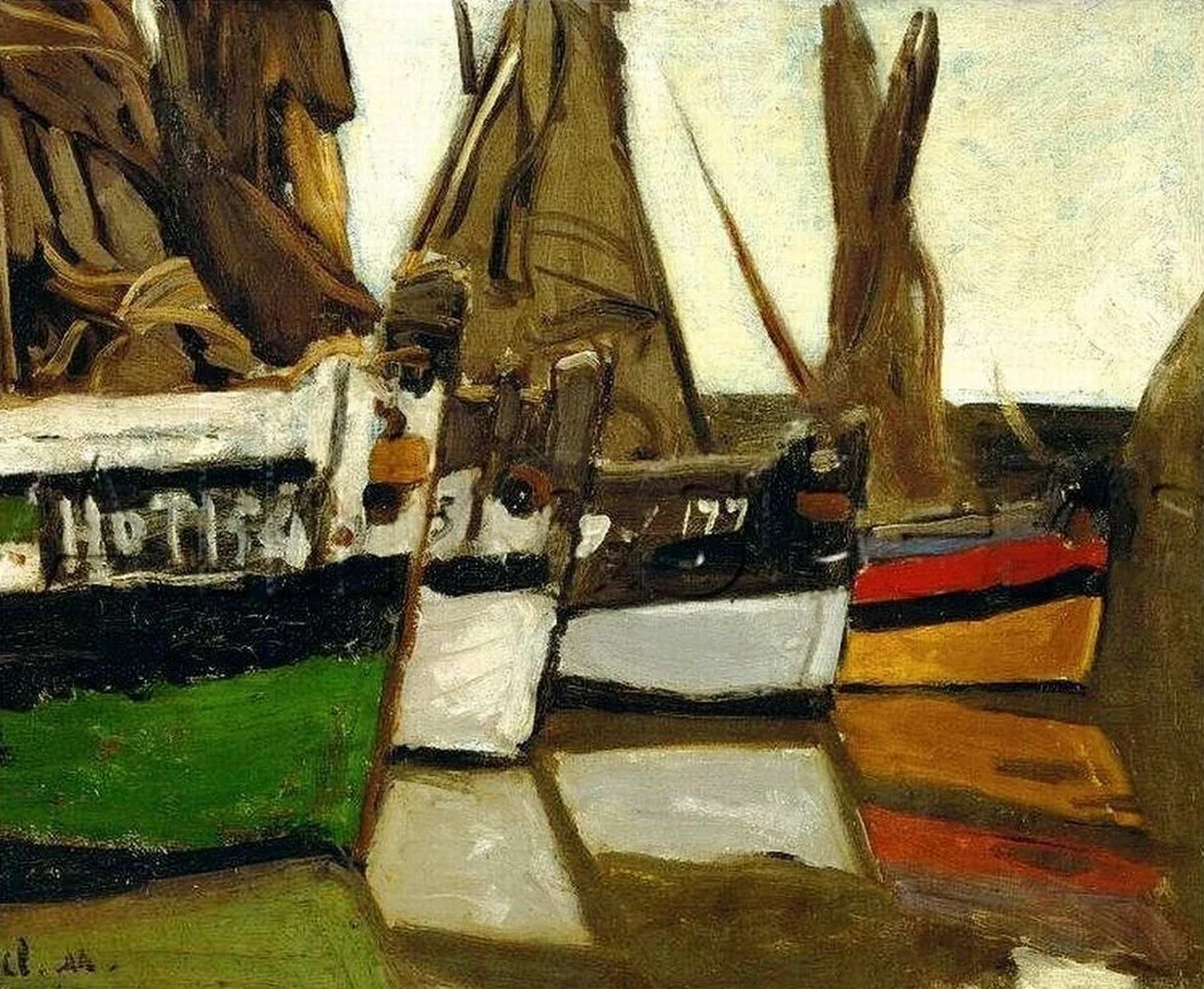 Bateaux de pêche, Honfleur, Claude Monet