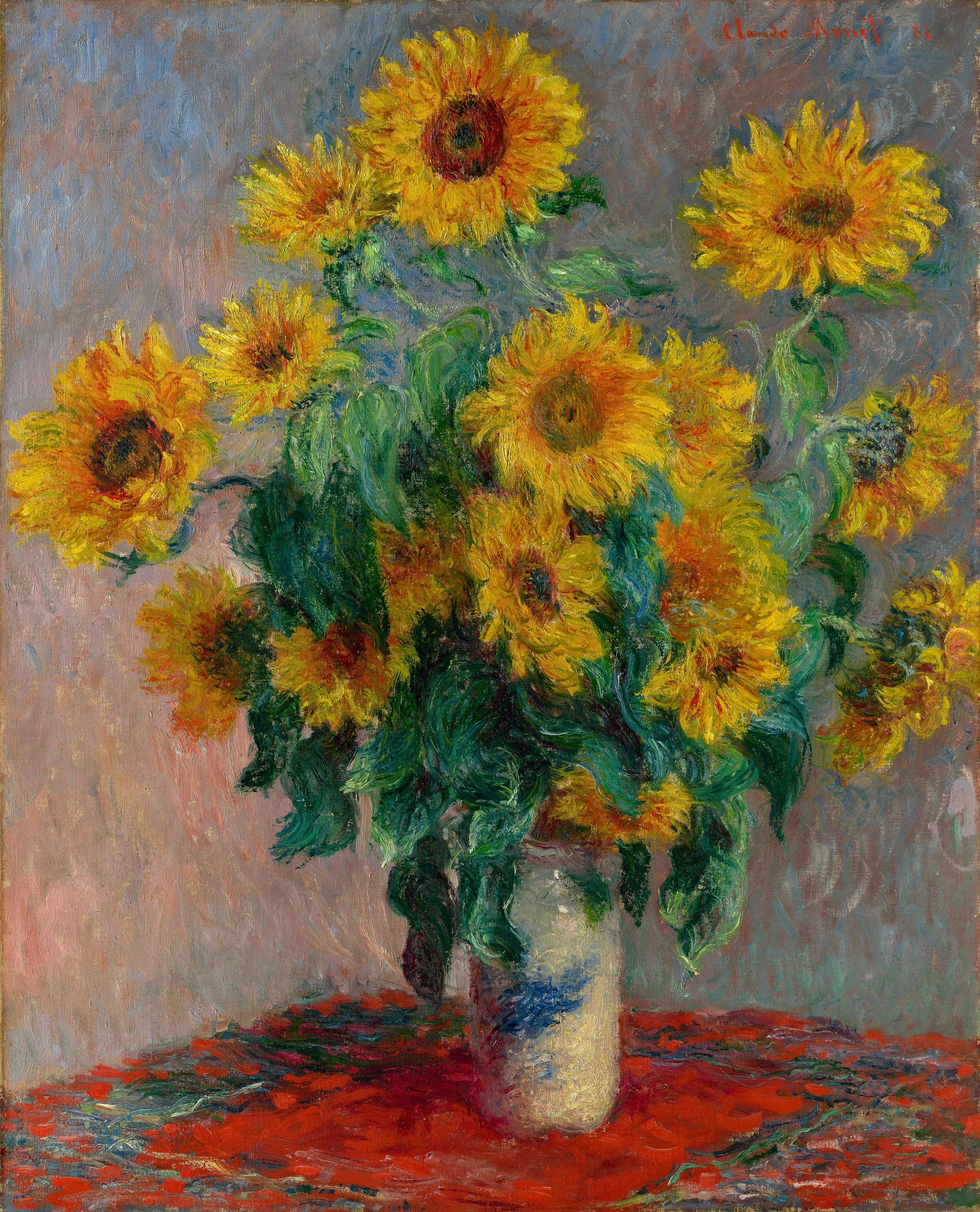 Bouquet de tournesols, Claude Monet
