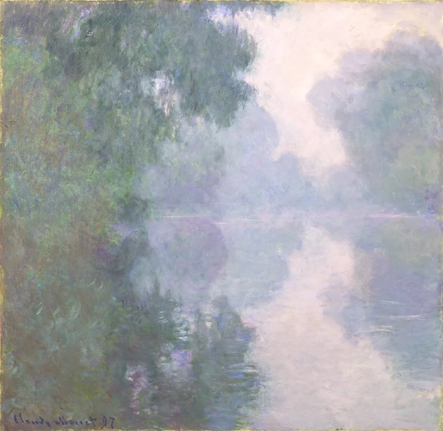 Bras de la Seine à Giverny, brumes matinales, Claude Monet